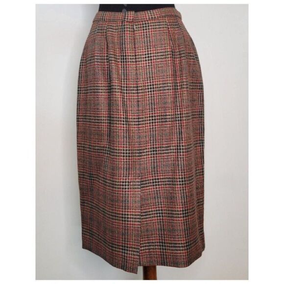 Vintage 1990's Pendleton Tweed Wool Plaid Skirt - Picture 6 of 7